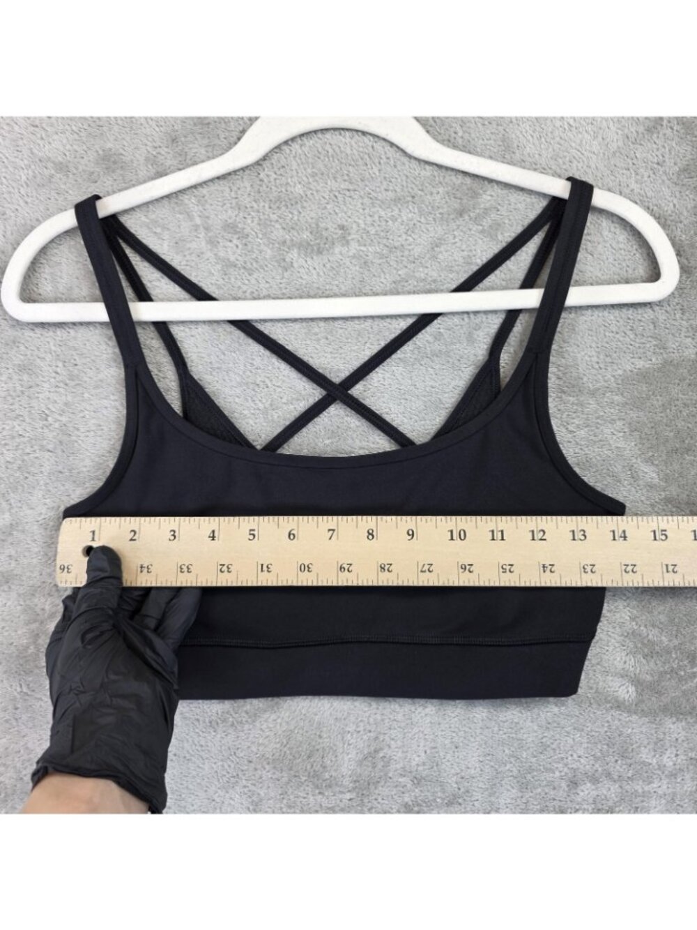 Vuori Mindset Sports Bra Womens M Black Crossback Lined Stretch Yoga Athletic - Picture 6 of 8